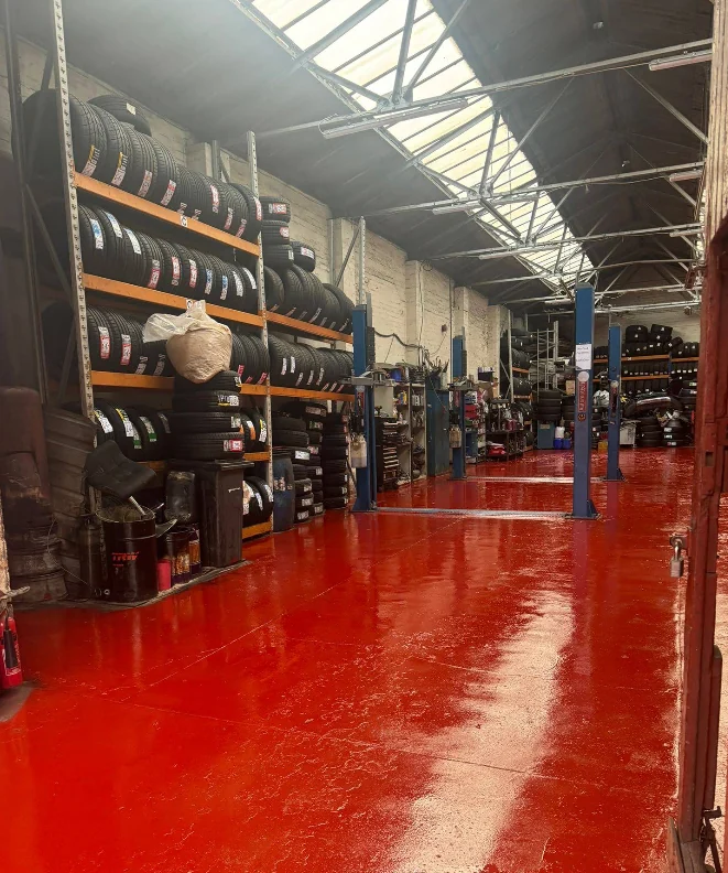 Wide view of B1 Autos workshop