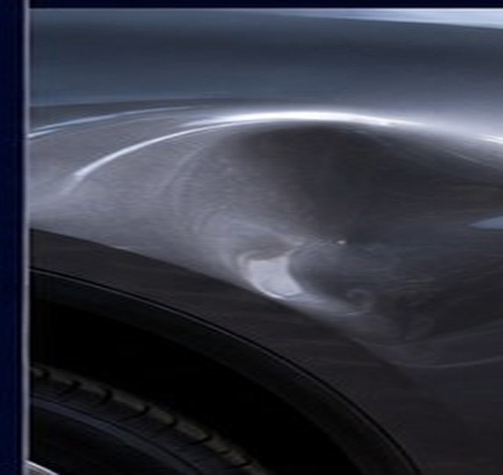 Before front wing dent repair