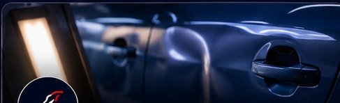 Car door prepared for paintless dent removal