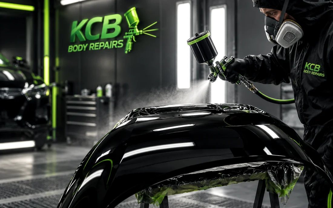 KCB Body Repairs style workshop and refinishing environment