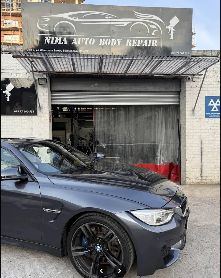 Nima Auto Body Repair LTD workshop frontage in Birmingham