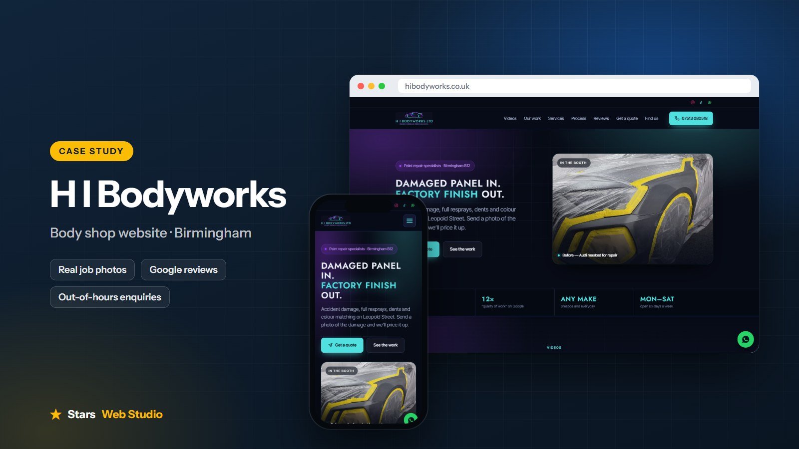 Case Study: A Body Shop Website for H I Bodyworks, Birmingham cover image