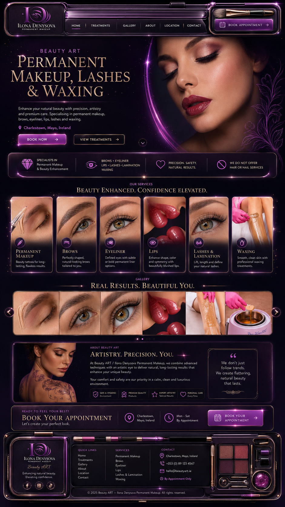 Permanent Makeup Studio Website Demo website preview