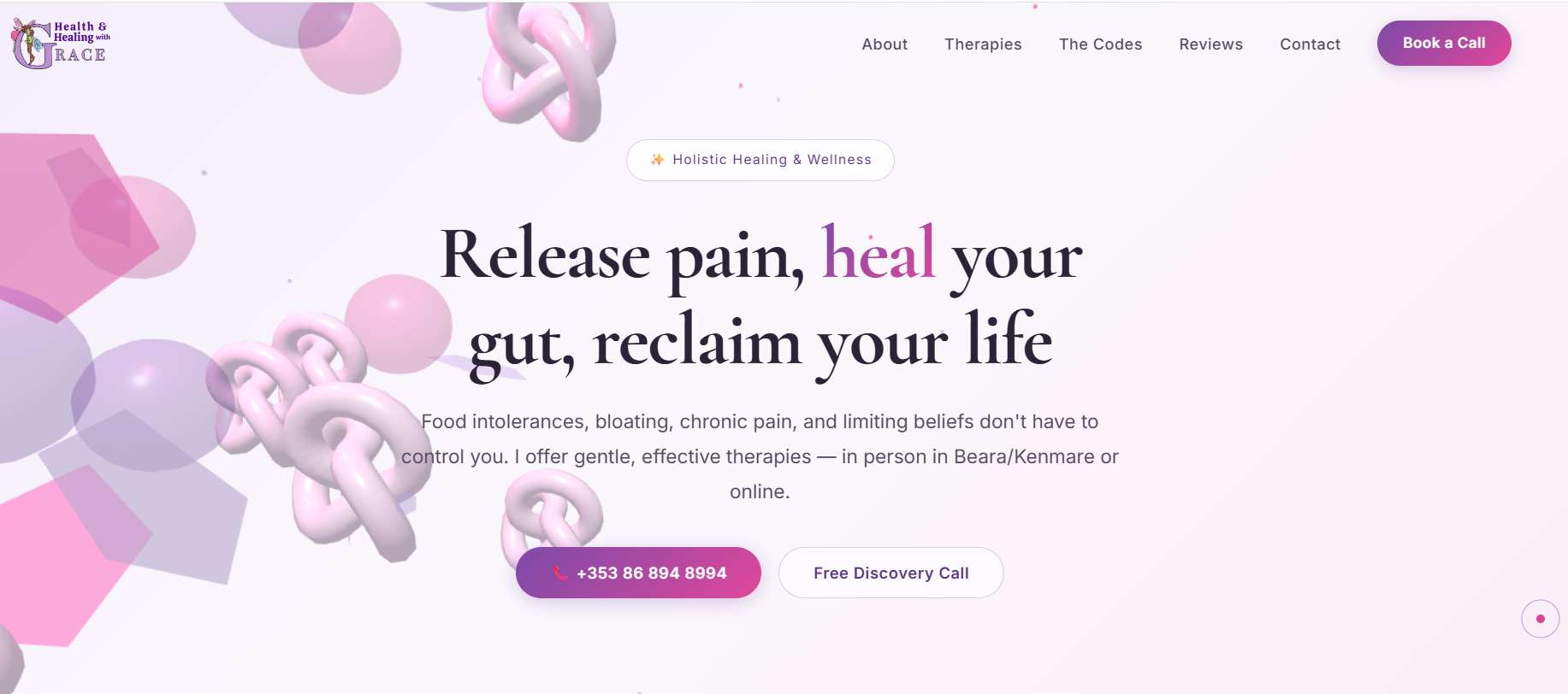 Health & Healing with Grace — Holistic Therapy Website website preview