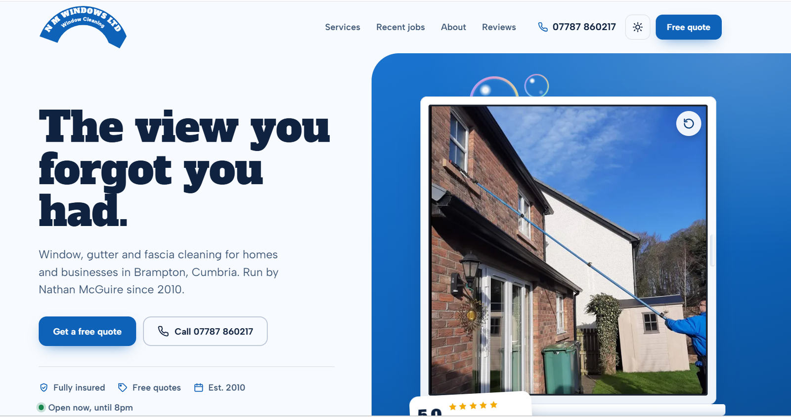 N M Windows Ltd Website Demo website preview