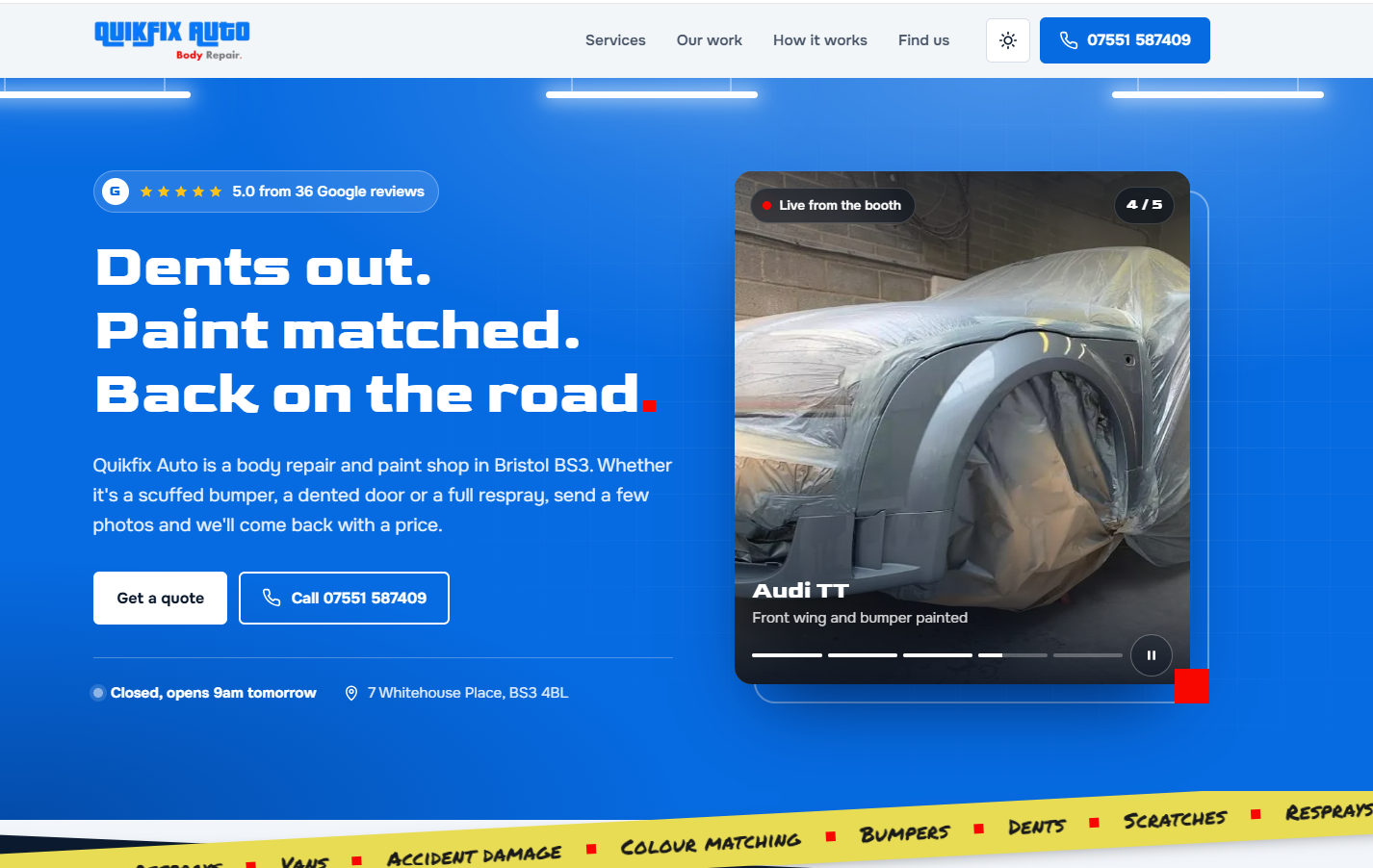 Quikfix Auto Website Demo website preview