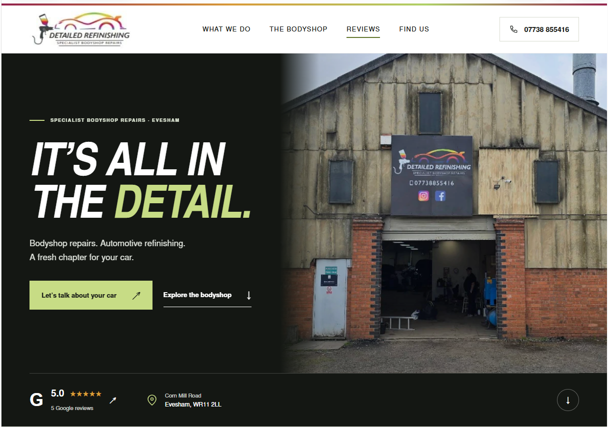 Detailed Refinishing Website Demo featured preview