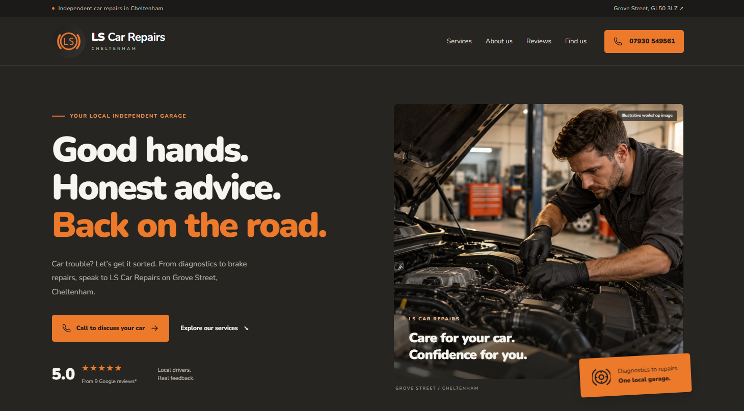 LS Car Repairs Website Demo featured preview