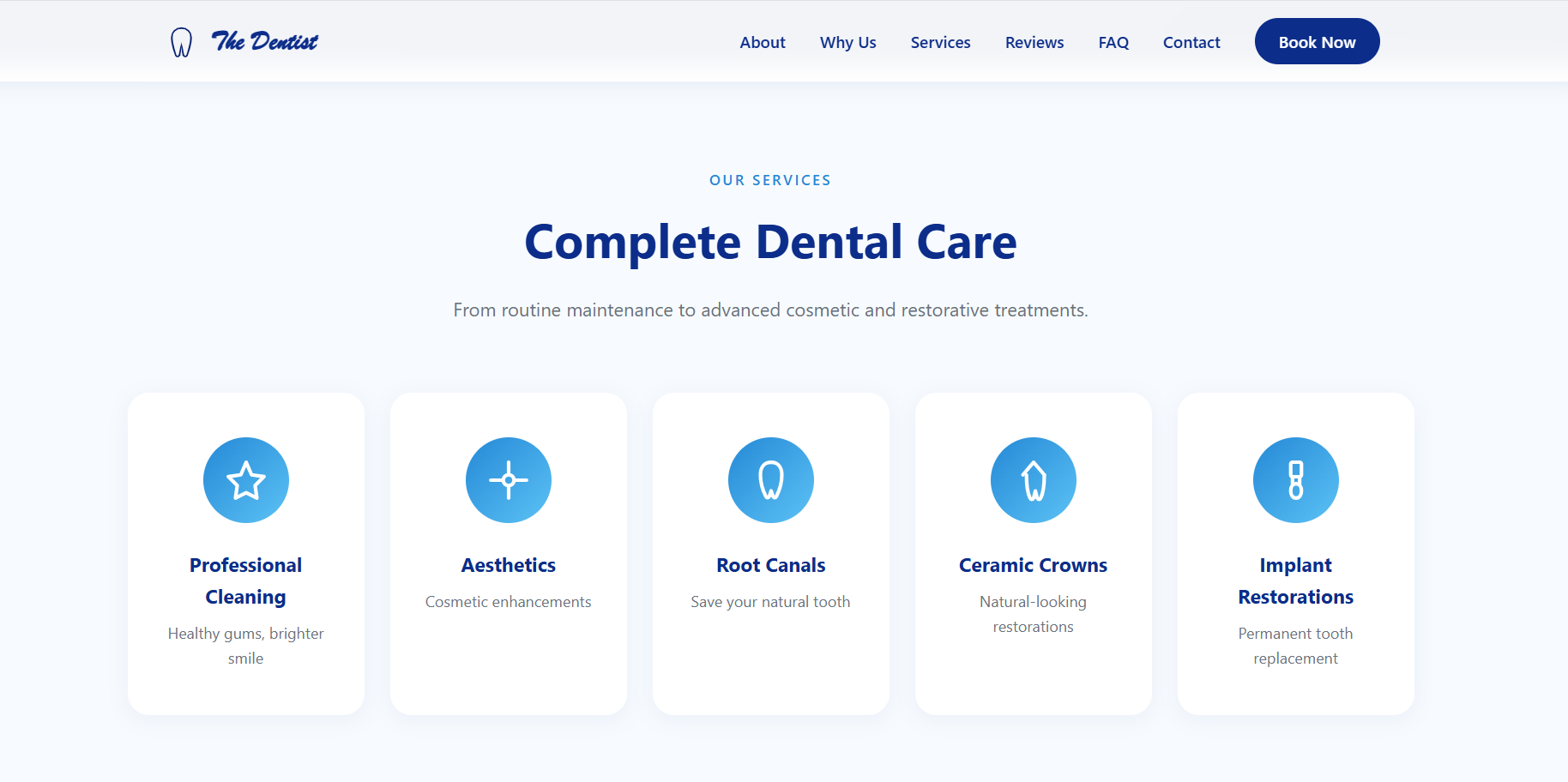 Dental Practice Website Design — The Dentist, Dr. Y. Mahomed, La Lucia gallery image 3