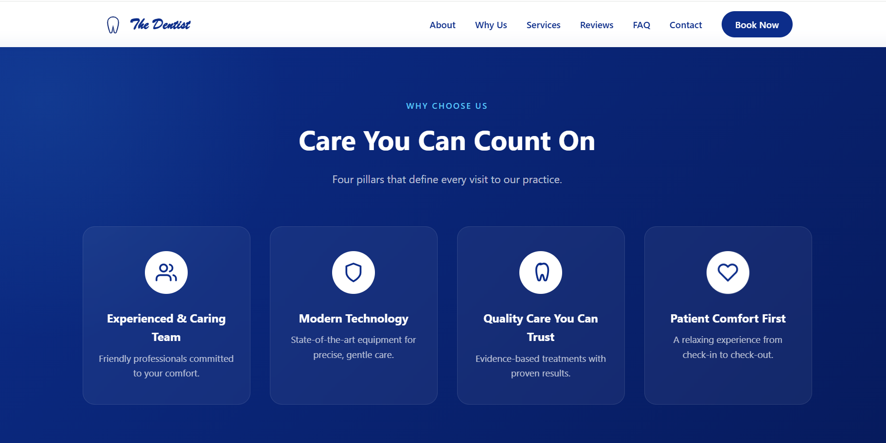 Dental Practice Website Design — The Dentist, Dr. Y. Mahomed, La Lucia gallery image 4