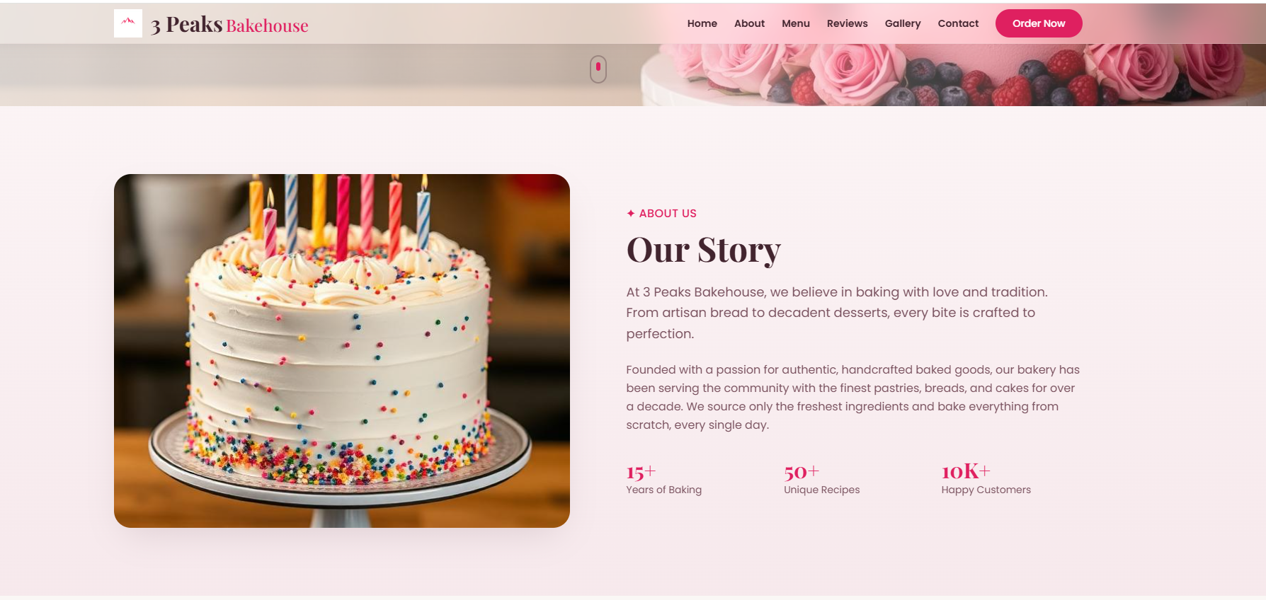 Bakery Website Design — 3 Peaks Bakehouse, UK gallery image 1