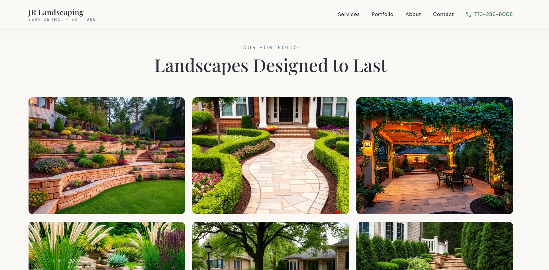 Landscaping Company Website Design — JR Landscaping, Chicago IL gallery image 7