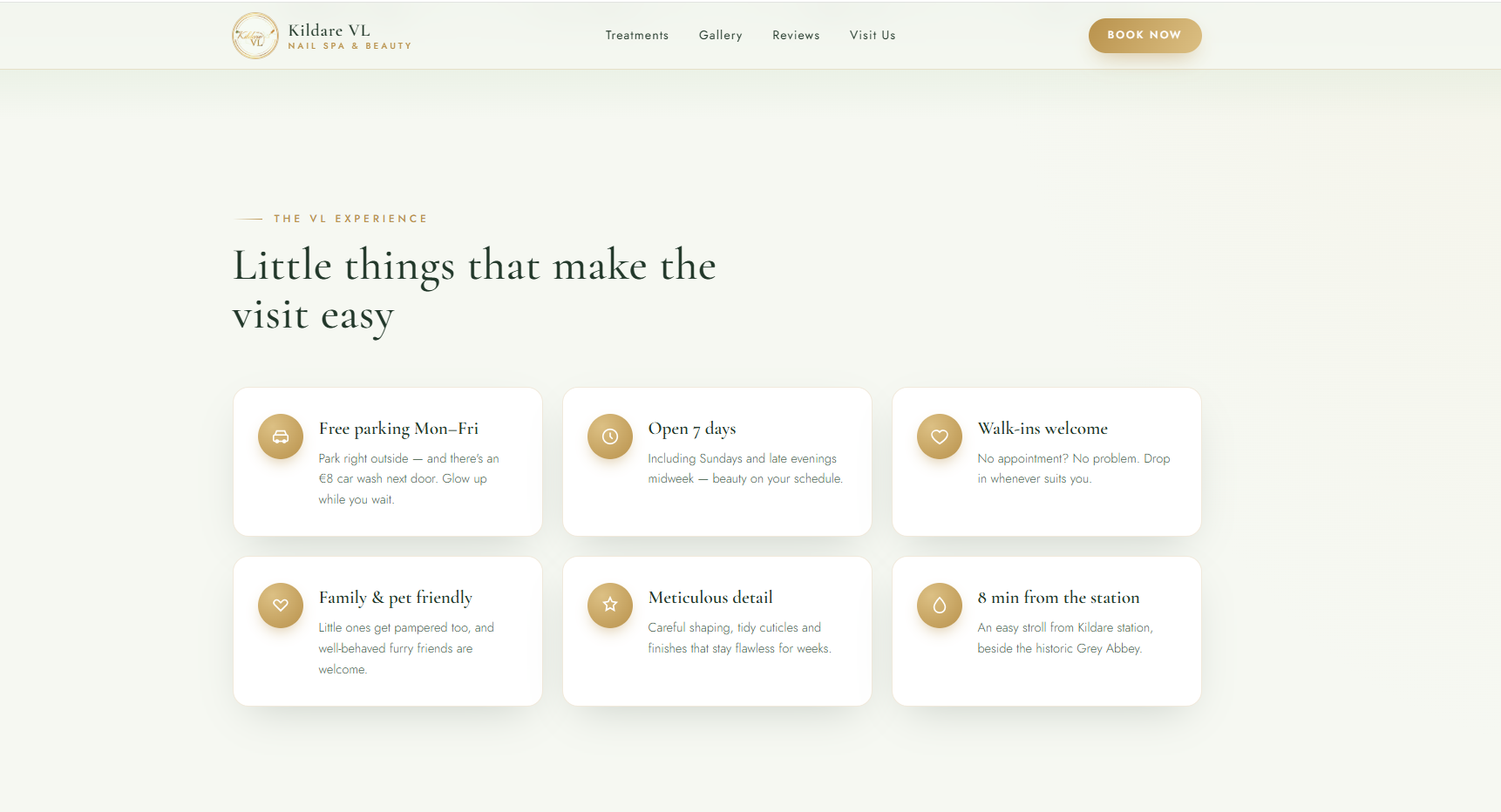 Nail Spa Website Design V2 — Kildare VL Nail Spa & Beauty, Ireland gallery image 4