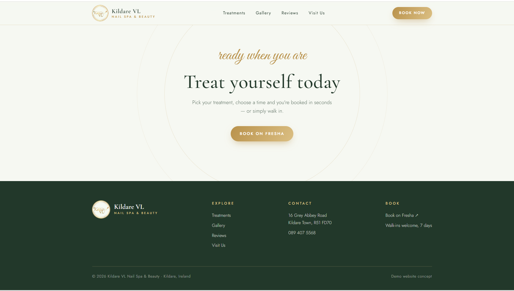 Nail Spa Website Design V2 — Kildare VL Nail Spa & Beauty, Ireland gallery image 5