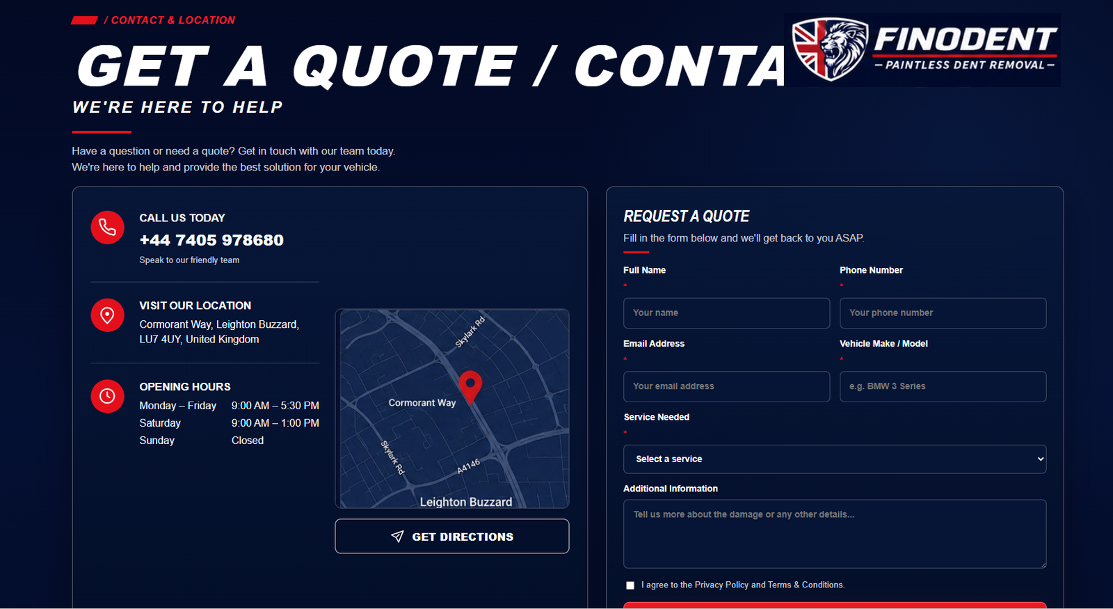 FINODENT Paintless Dent Removal Website gallery image 3