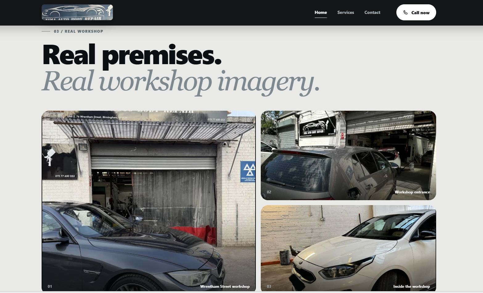 Nima Auto Body Repair LTD Website Demo gallery image 2