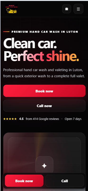 Magic Hand Car Wash & Valeting Centre mobile screenshot