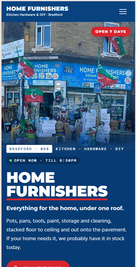 Home Furnishers Website Demo mobile screenshot